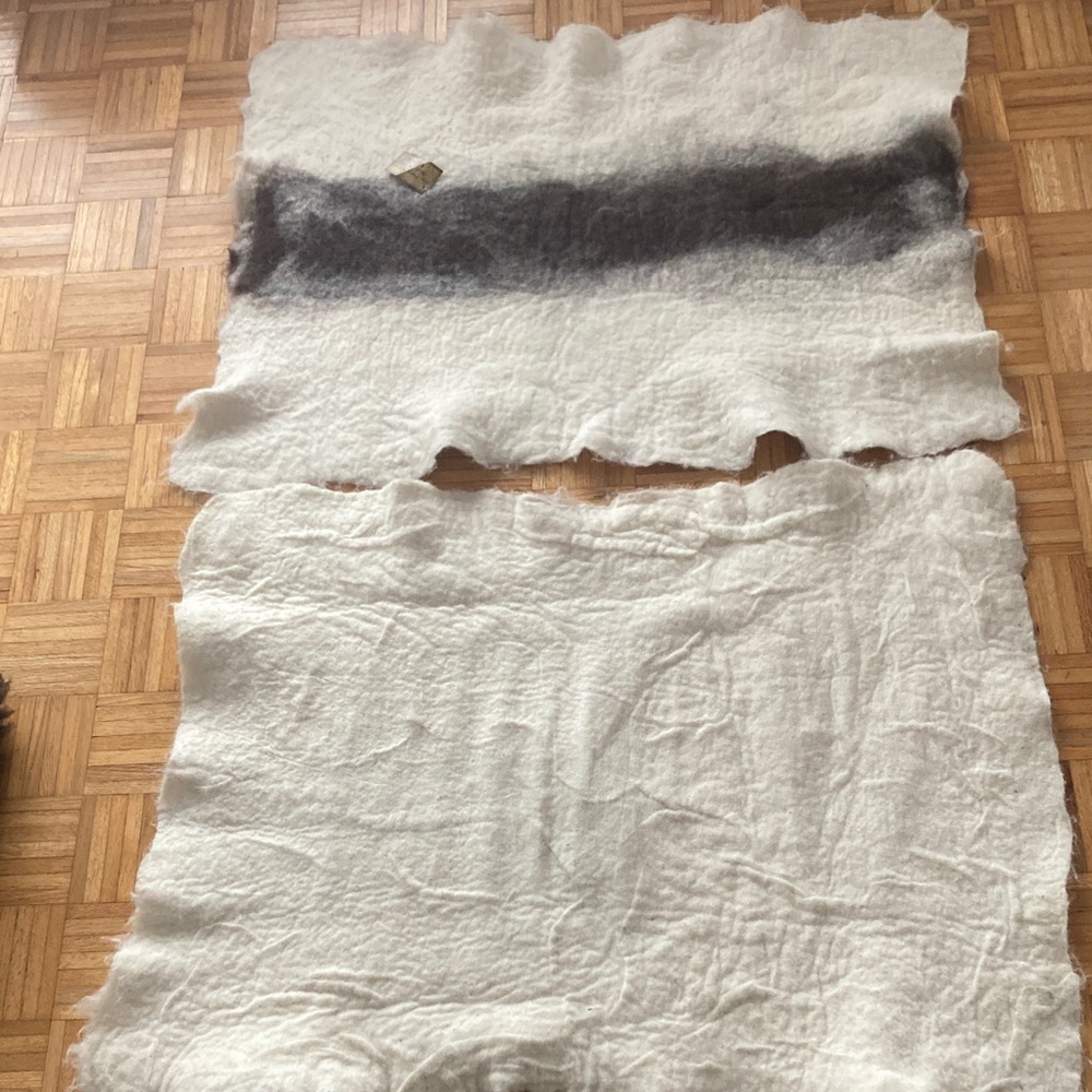 2 x Large Alpaca Felt Handcrafted 3x4 ‘